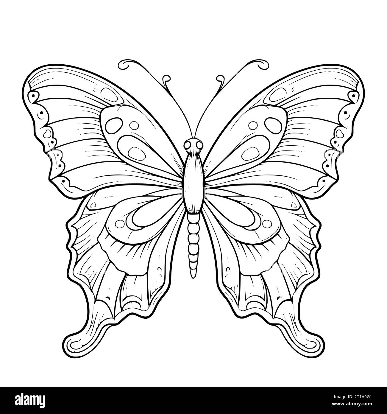 Simple butterfly coloring pages hi