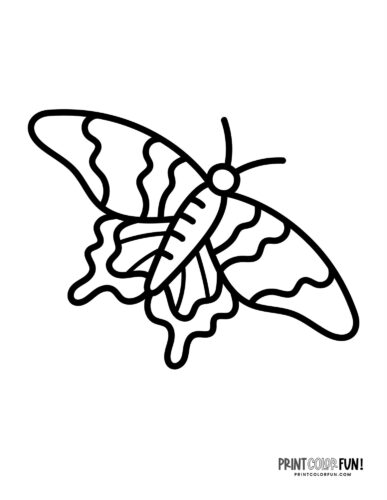 Butterfly coloring pages clipart collection with both easy plex designs at