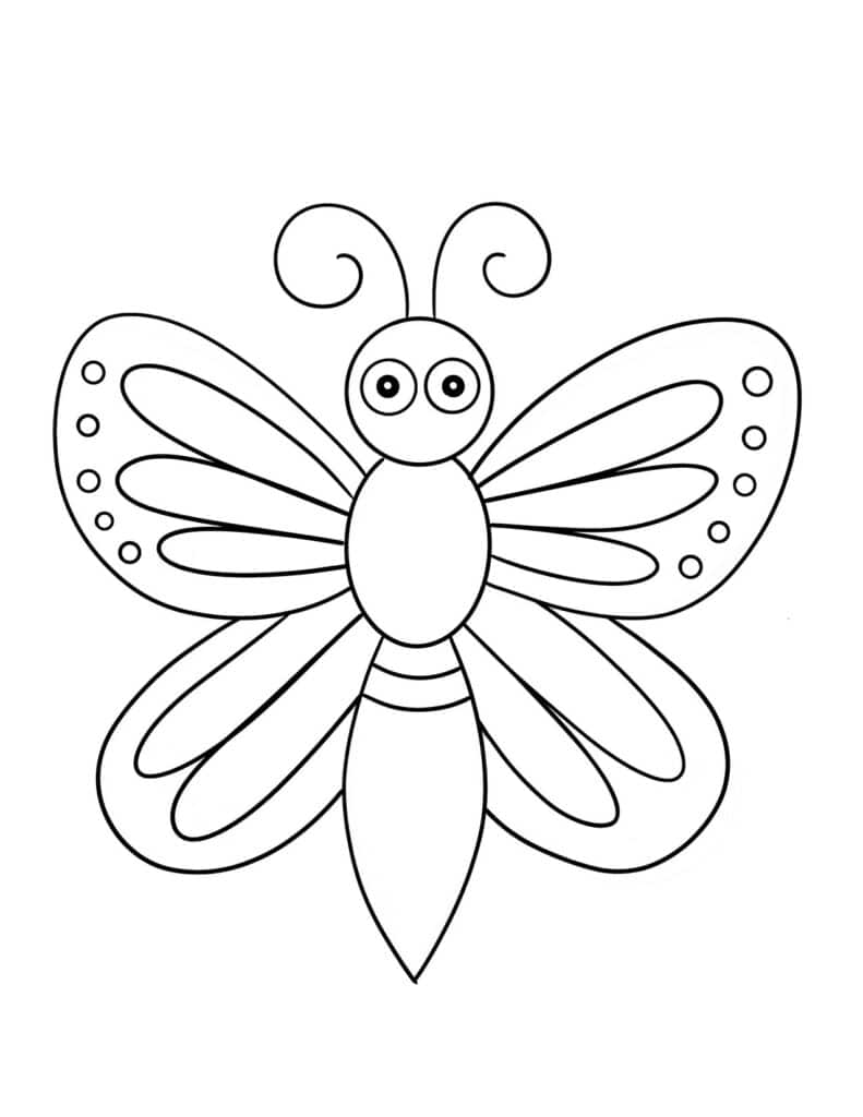 Free butterfly coloring pages â the hollydog blog