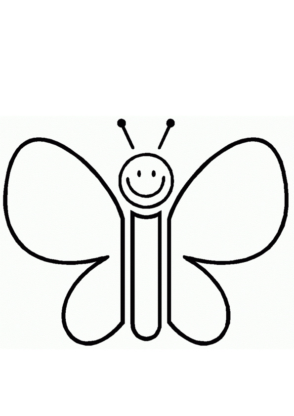 Coloring pages simple butterfly coloring pages