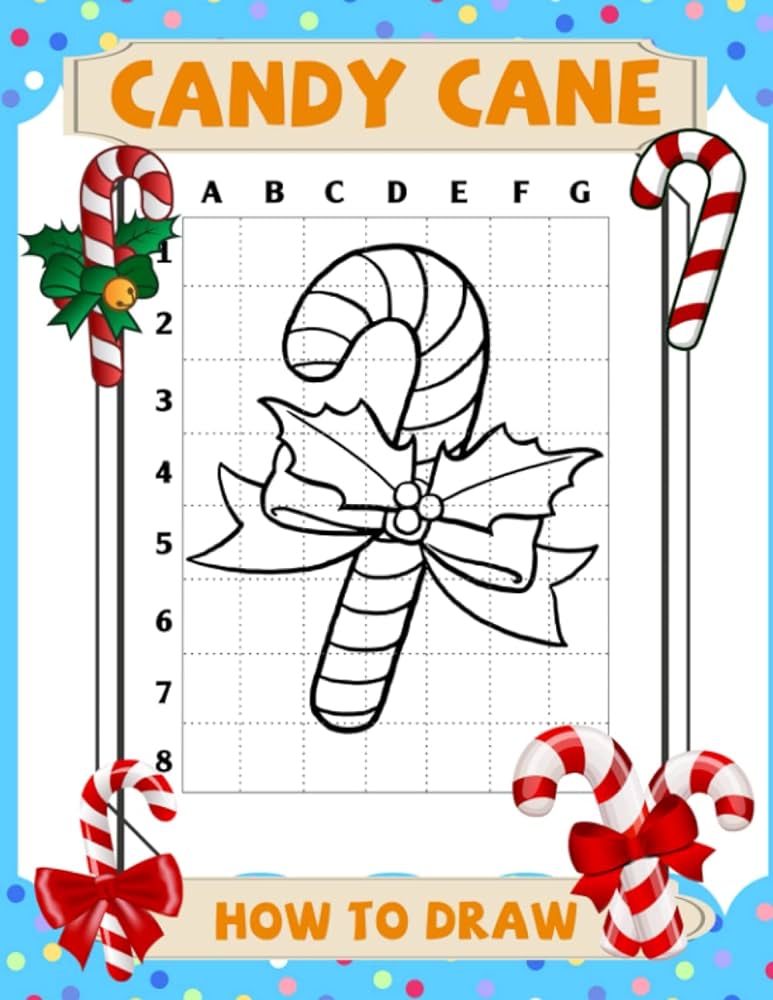 How to draw candy cane a simple step