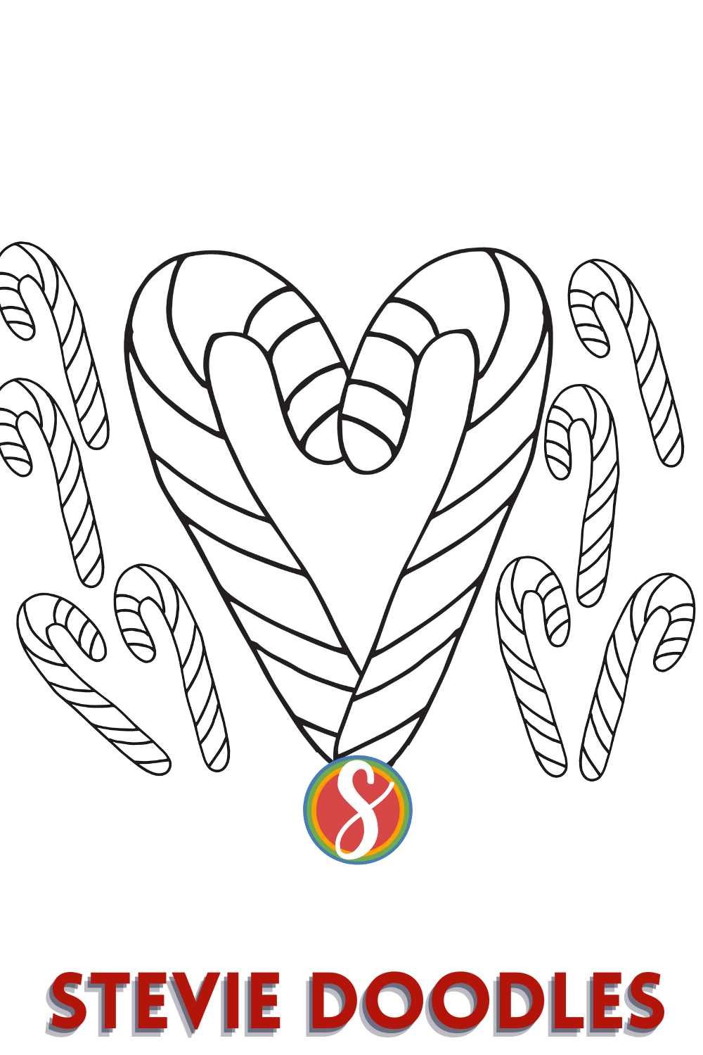 Free candy cane coloring pages â stevie doodles