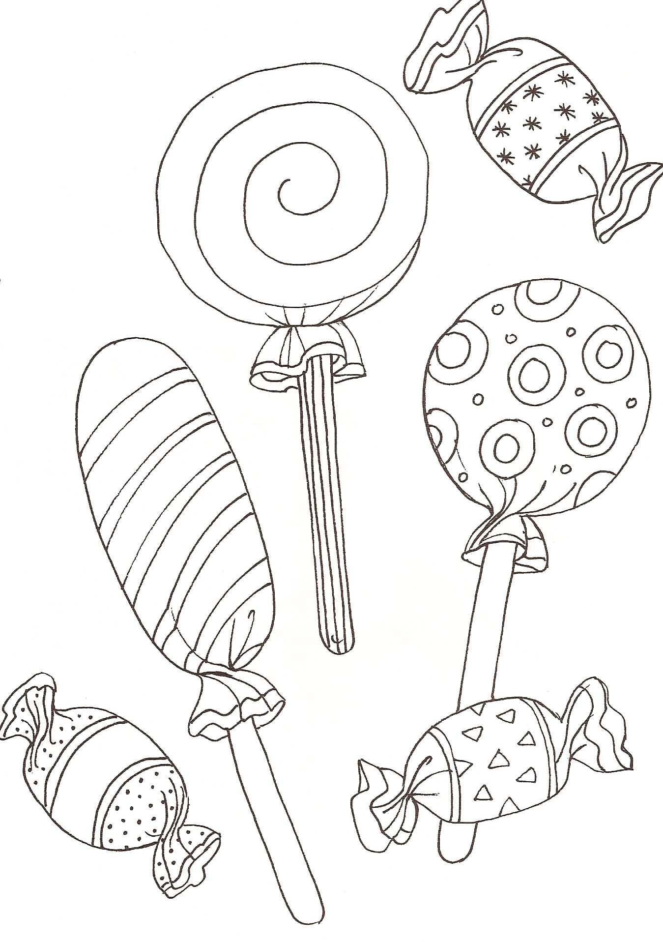 Lollipop coloring pages