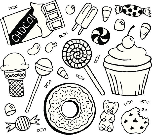 Candy drawings stock illustrations royalty
