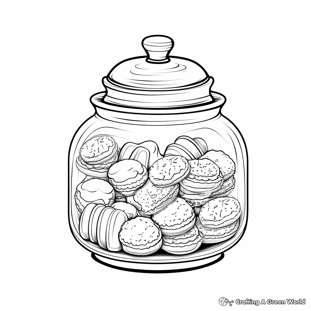 Candy jar coloring pages