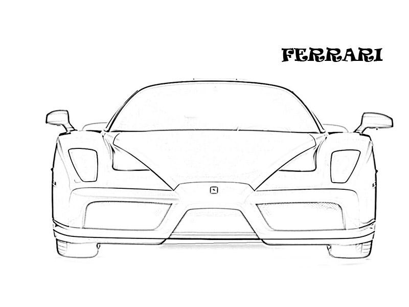 Exotic cars printable coloring page for kids