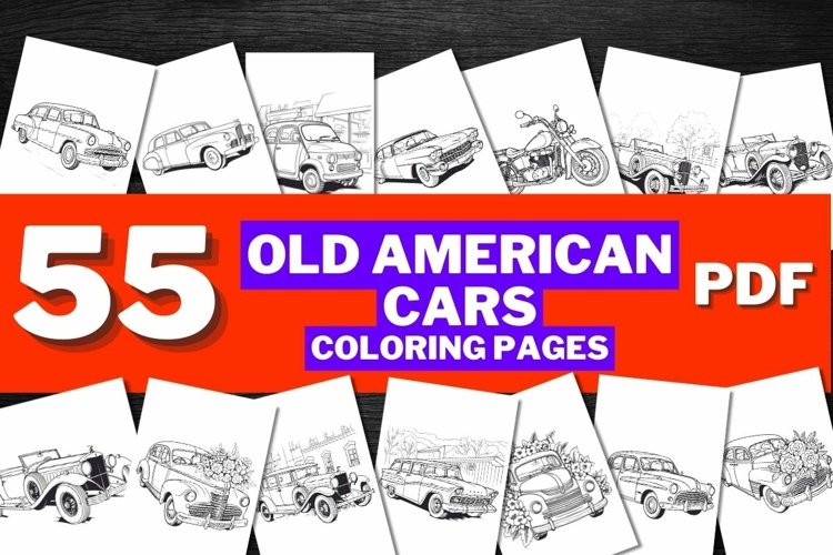 Old american cars coloring pages pdf