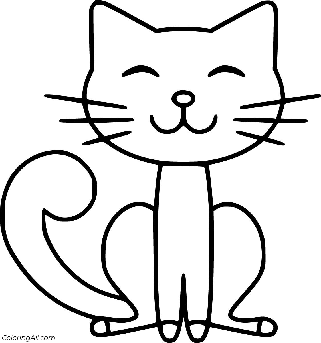 Cute cat coloring pages