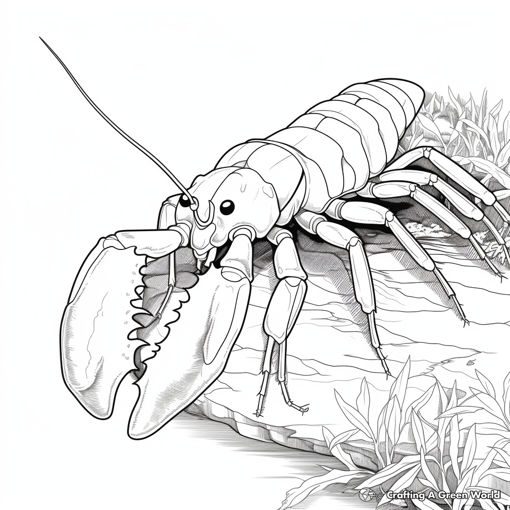 Crawfish coloring pages