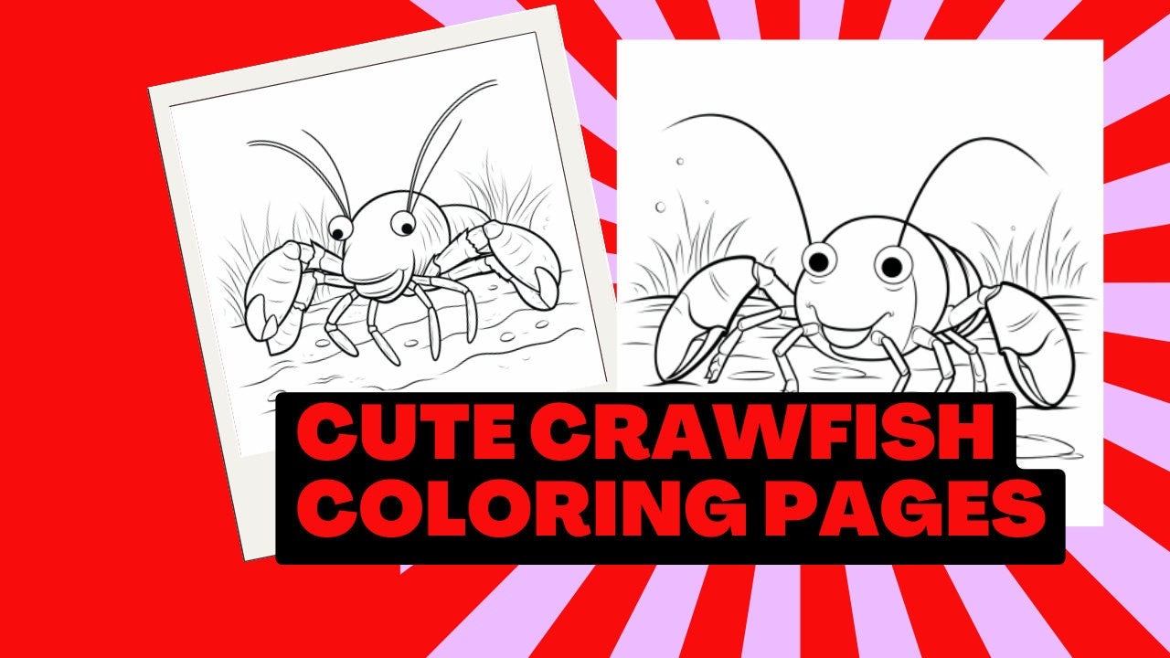 Easy kids coloring preschool coloring crawfish