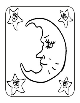 Moon coloring book