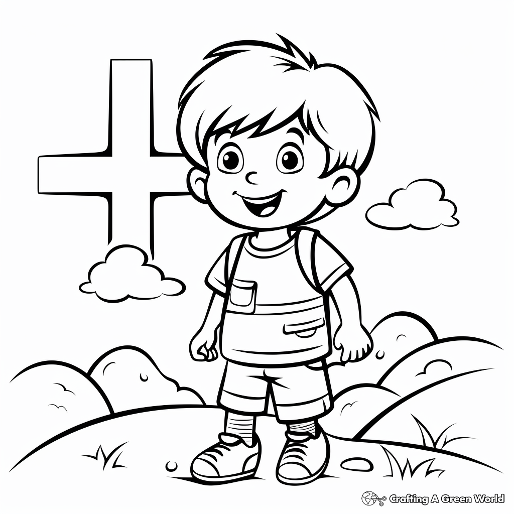 Cross coloring pages