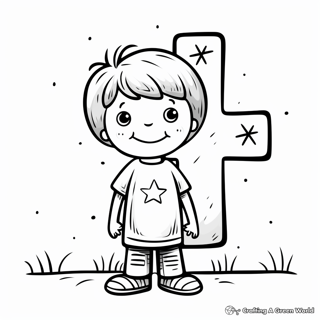 Cross coloring pages