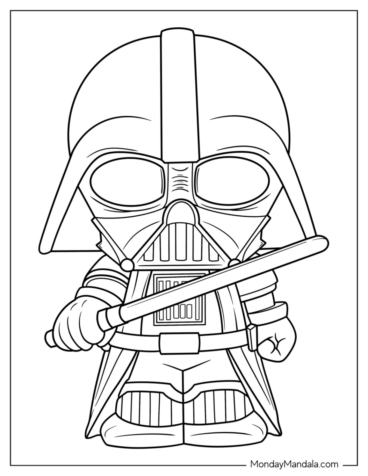 Darth vader coloring pages free pdf printables