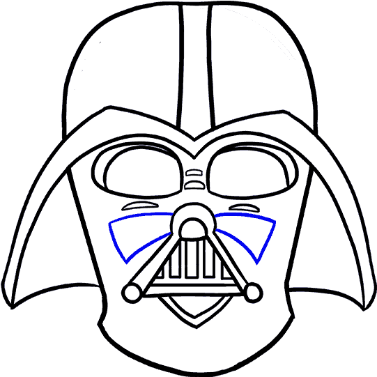 Darth vader mask drawing easy clipart clipart clipart