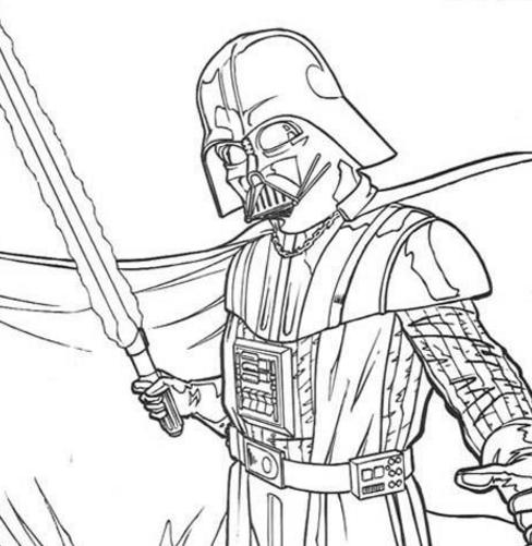 Darth vader star wars coloring pages