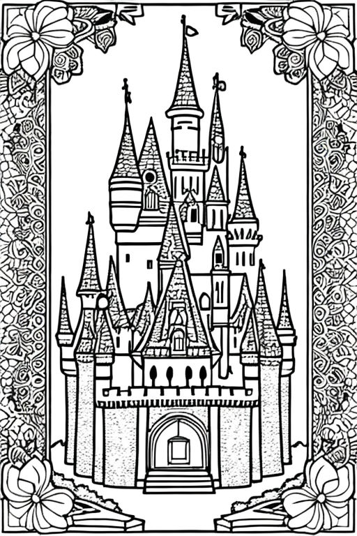 Lineart of a castle