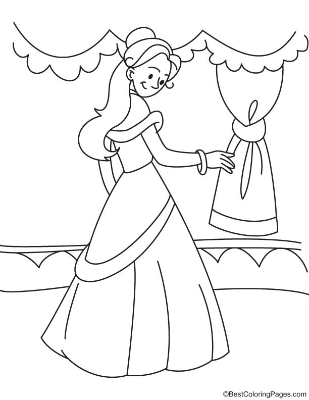 Princess in castle coloring page download free princess in castle coloring page for kids best coloring pages