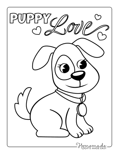 Free dog coloring pages for kids adults
