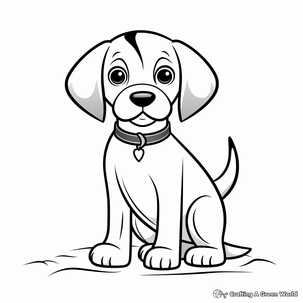 Kawaii dog coloring pages