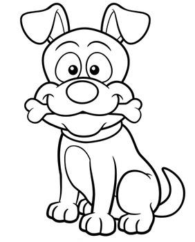 Cute dog coloring fun and easy coloring pages by creativity without borders