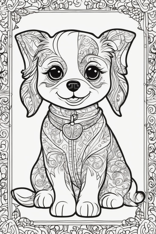 Creepy kawaii coloring book doll