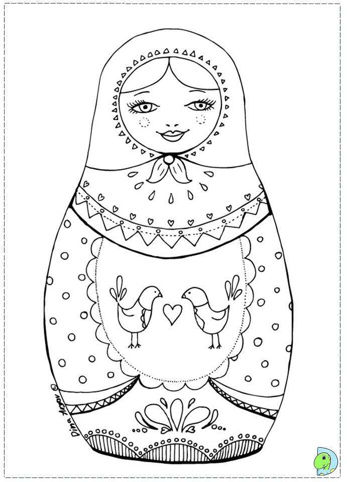 Colour with claire on x todays free colouring page is this simple russian doll isnt she lovely coloring adultcolouring httptcoslpflcl x