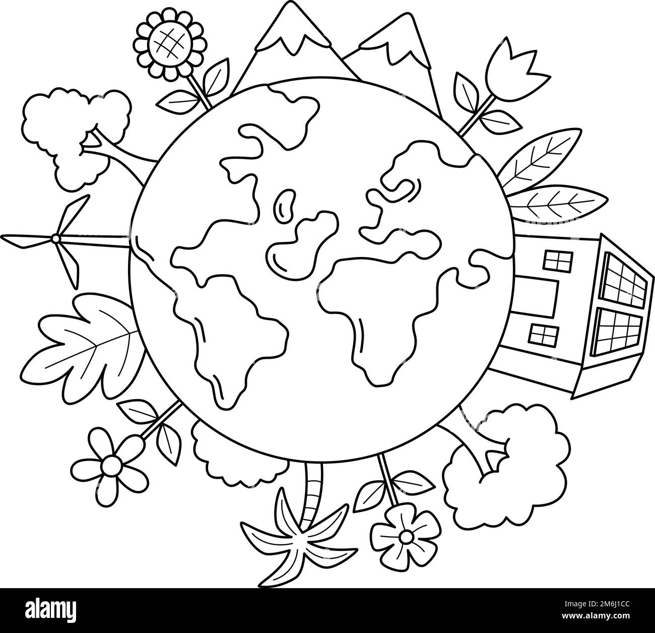 Save the earth drawing hi