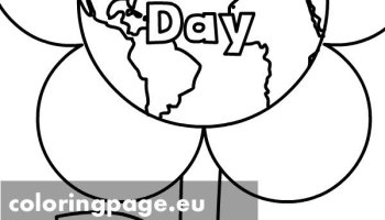 Simple earth day craft for kindergarten coloring page