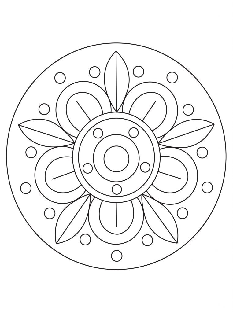 Easy mandalas coloring book