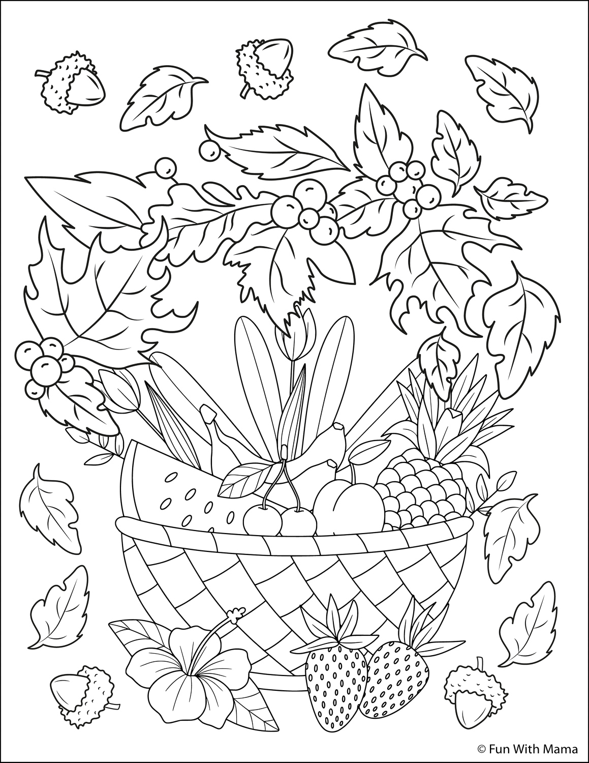 Fall coloring pages