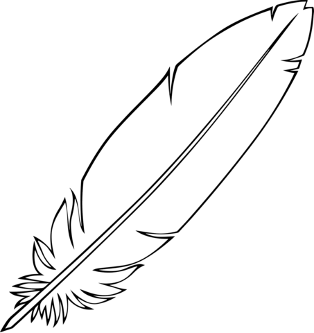 Feather coloring page free printable coloring pages