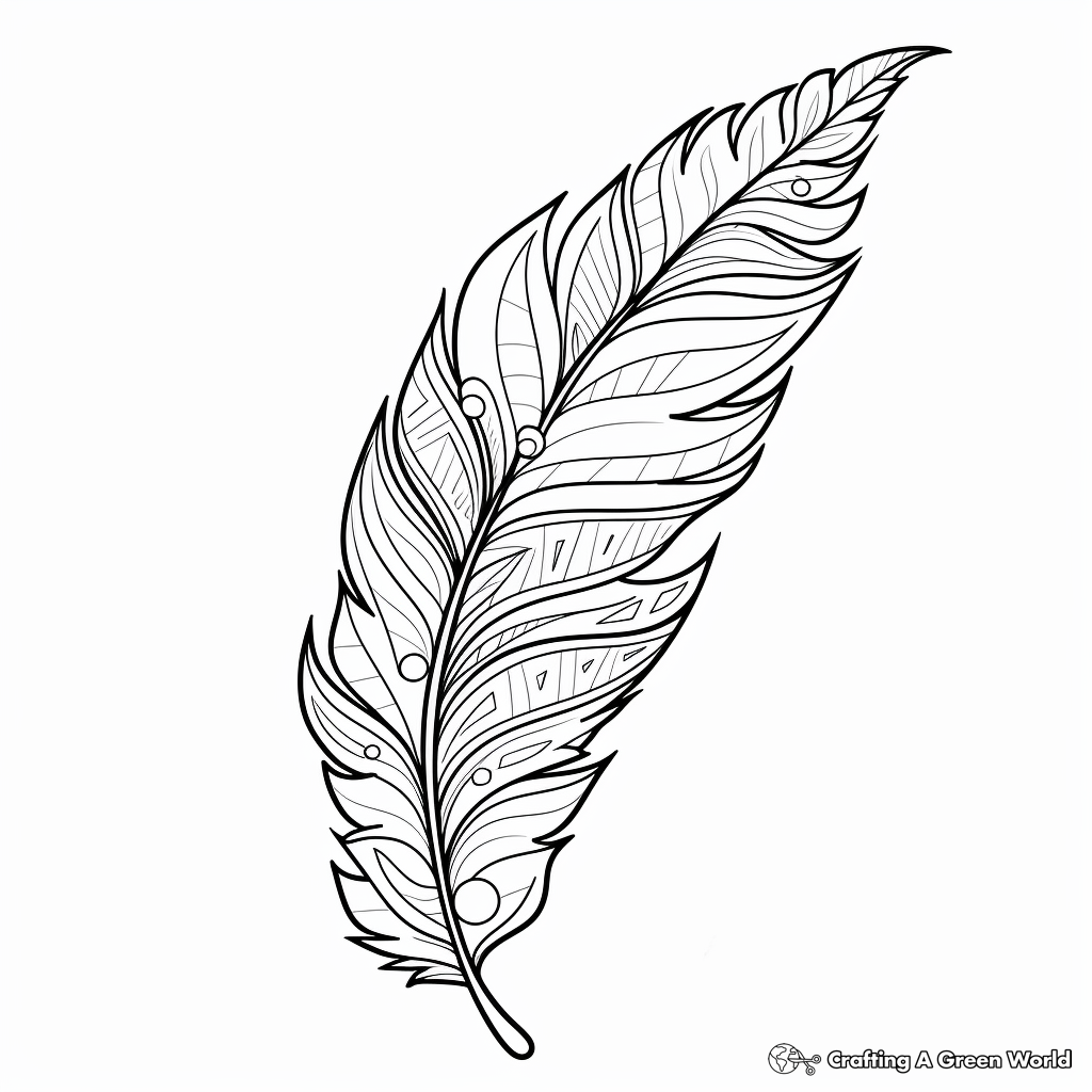 Feather coloring pages