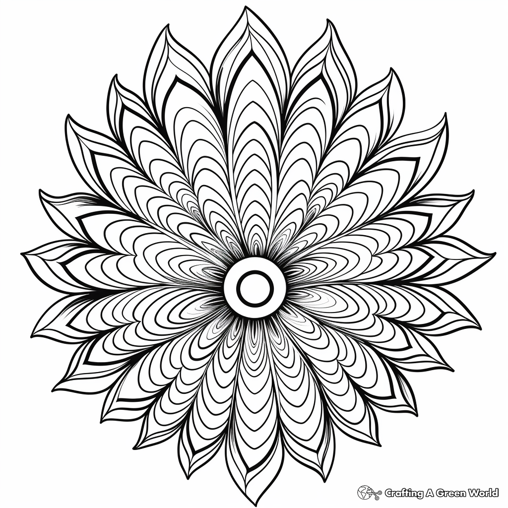 Peacock feather coloring pages