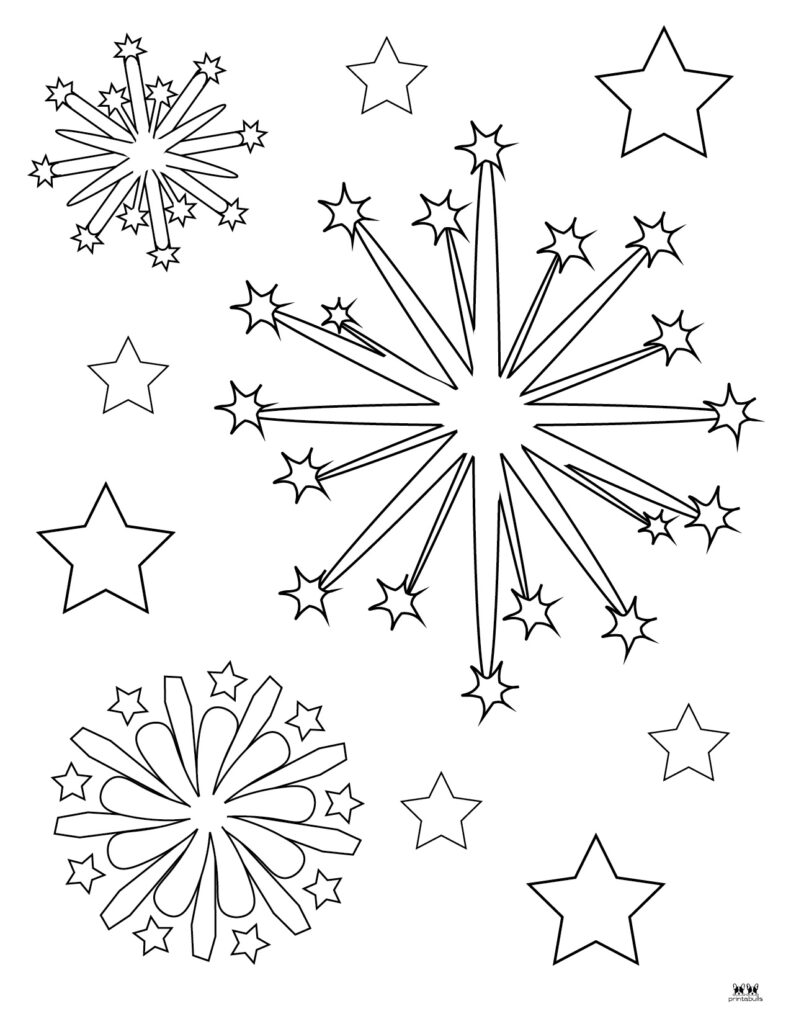 Firework coloring pages