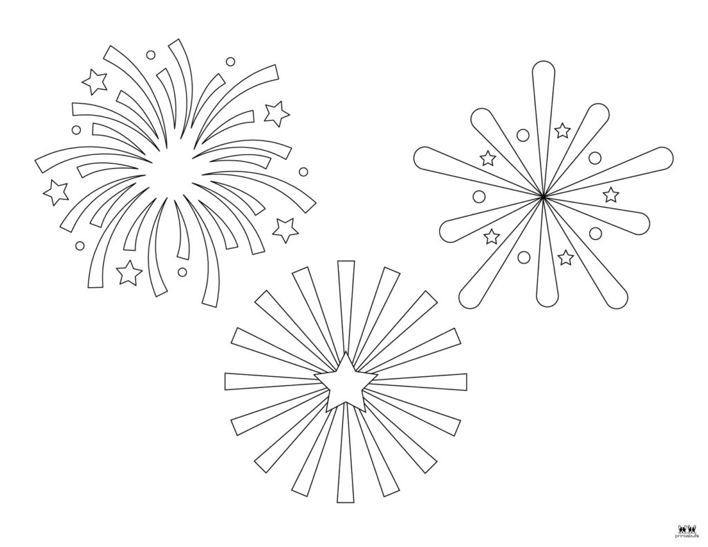 Firework coloring pages