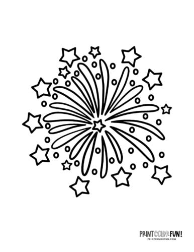 Fireworks coloring pages celebrate with free printables at
