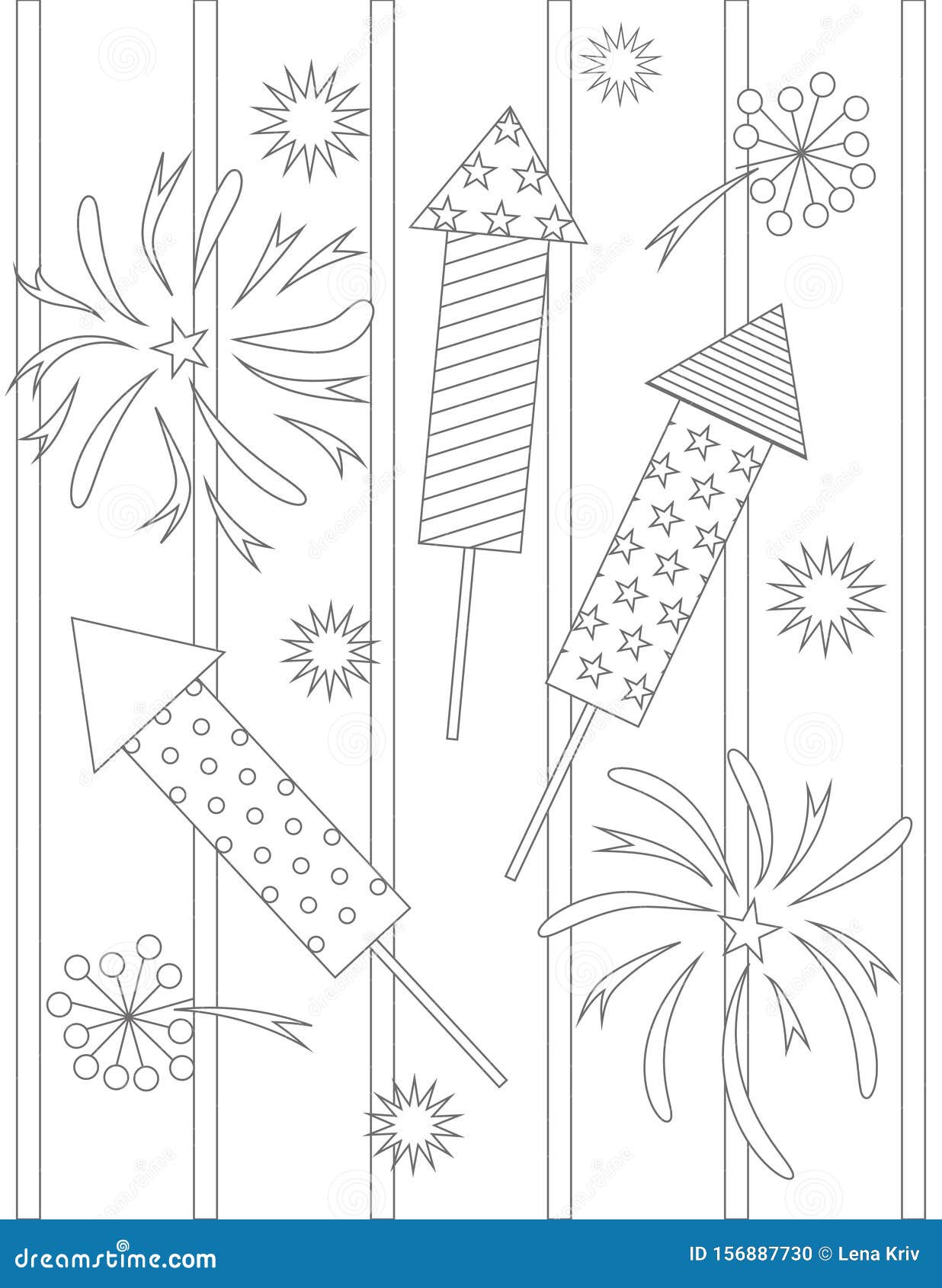 Simple page for coloring contour drawing of star