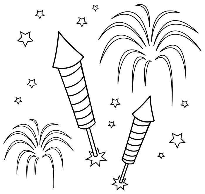 Fireworks coloring pages for kids dibujo de fuegos artificiales fuegos artificiales pãginas para colorear