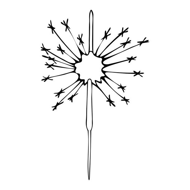 Fireworks coloring pages stock illustrations royalty