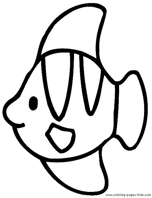 Simple fish color page coloring pages fish coloring page animal coloring pages