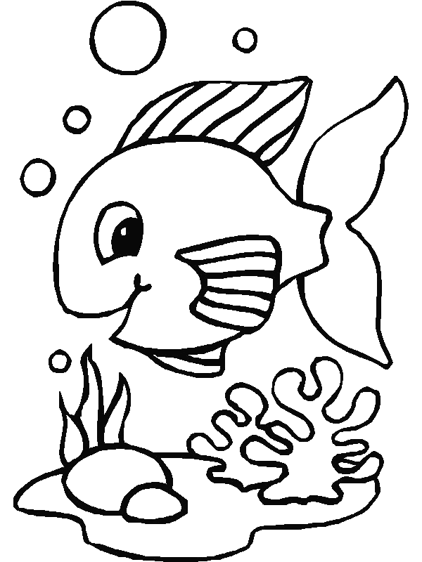 Simple fish coloring pages download and print for free