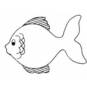 Serious fish coloring sheet