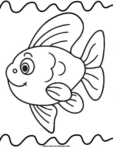 Coloring page of fish printables to color â mdd