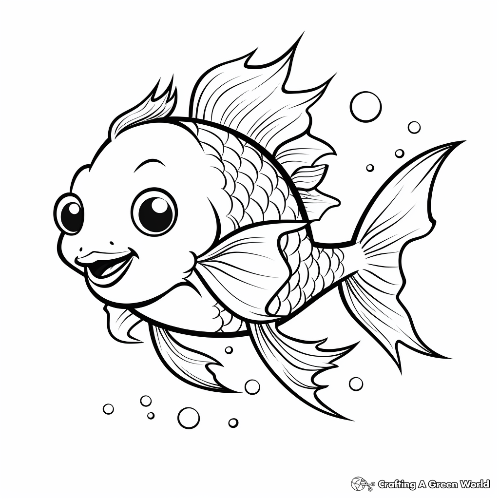 Dragon fish coloring pages