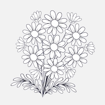 Daisy flower coloring page images