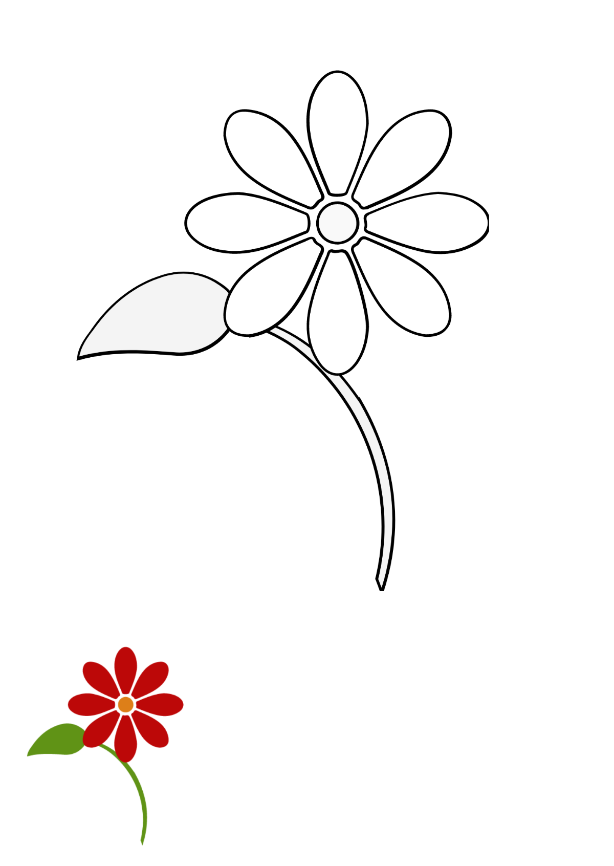 Free flower coloring page s examples