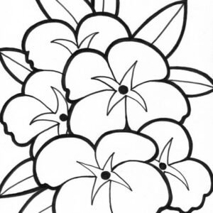 Simple flower coloring pages printable for free download
