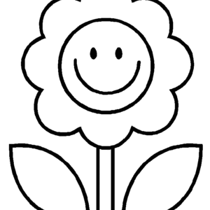 Simple flower coloring pages printable for free download