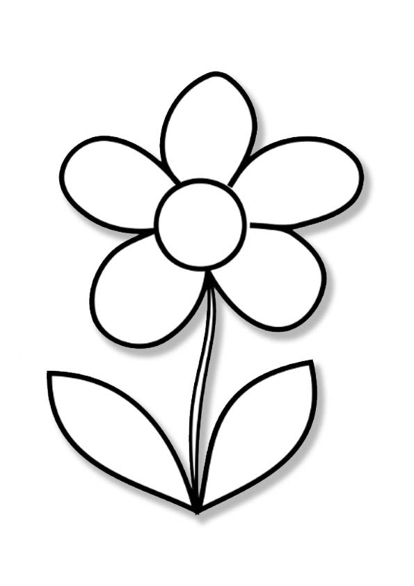 Coloring pages simple flower coloring pages pdf for kids